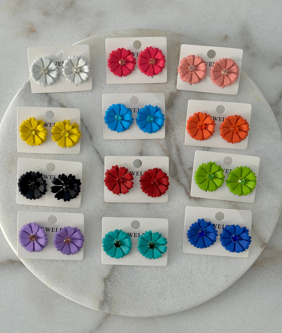 Gem Flower Earrings