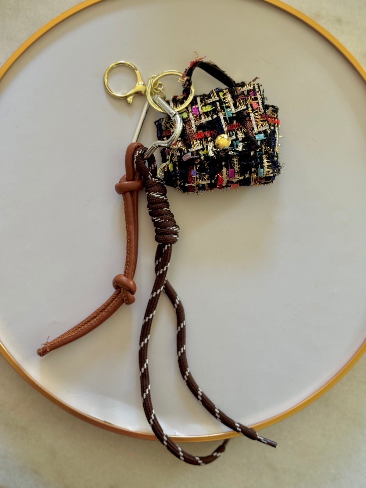 Tweed Mini Bag Chain