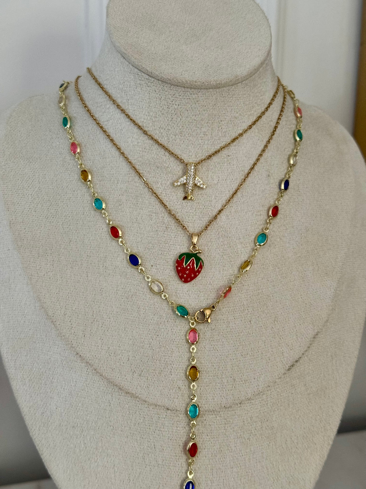 Sweet Getaway Stack - layered necklaces numbered 1, 2, 3