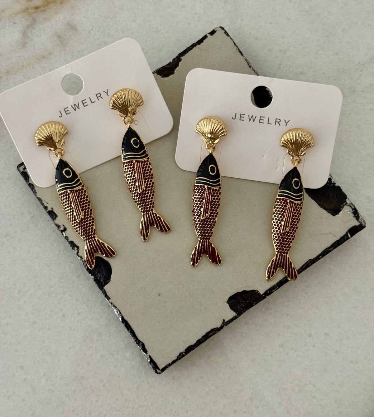Sardine Charm Earrings