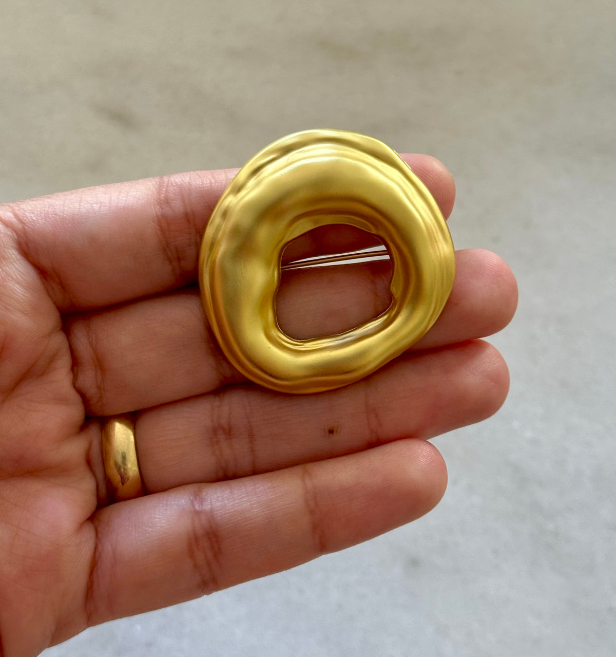 Sculpted Halo Brooch