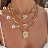 Hamsa Ball Chain Stack