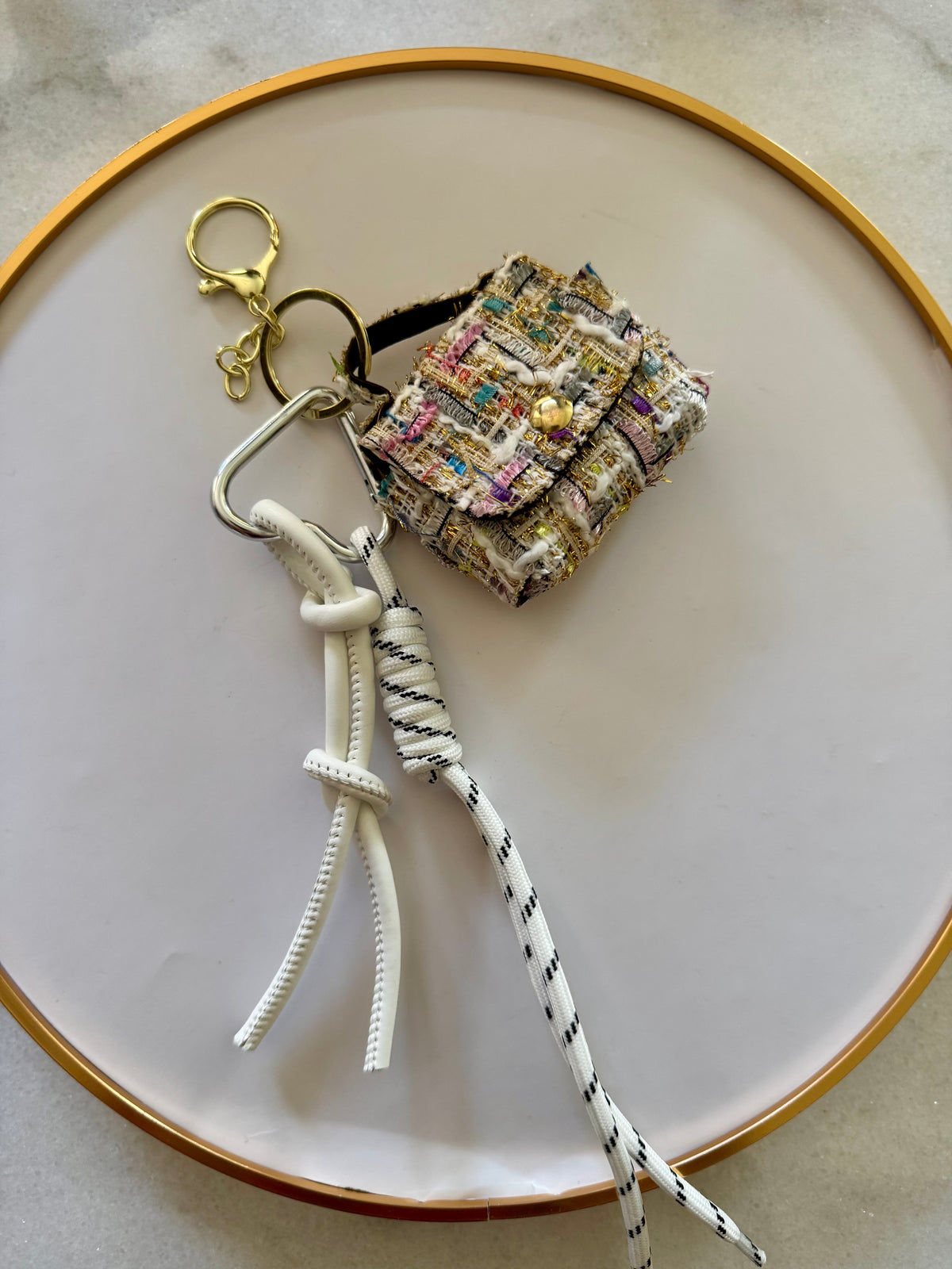 Tweed Mini Bag Chain