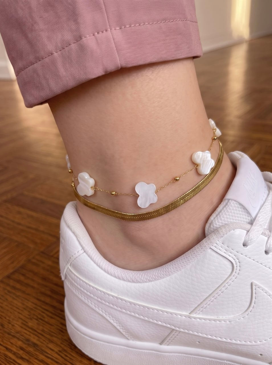 White Clover Anklet