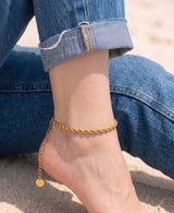 Golden twist anklet