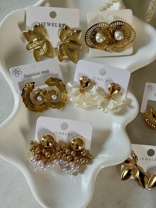 Gold earrings