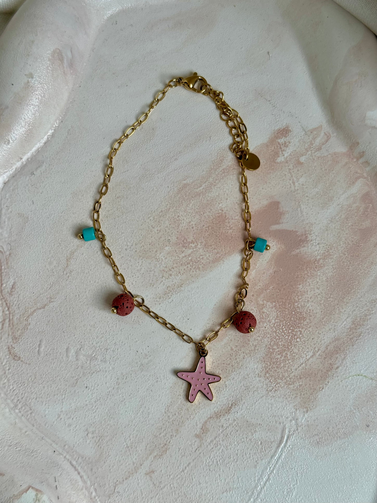 Pink Starfish Anklet