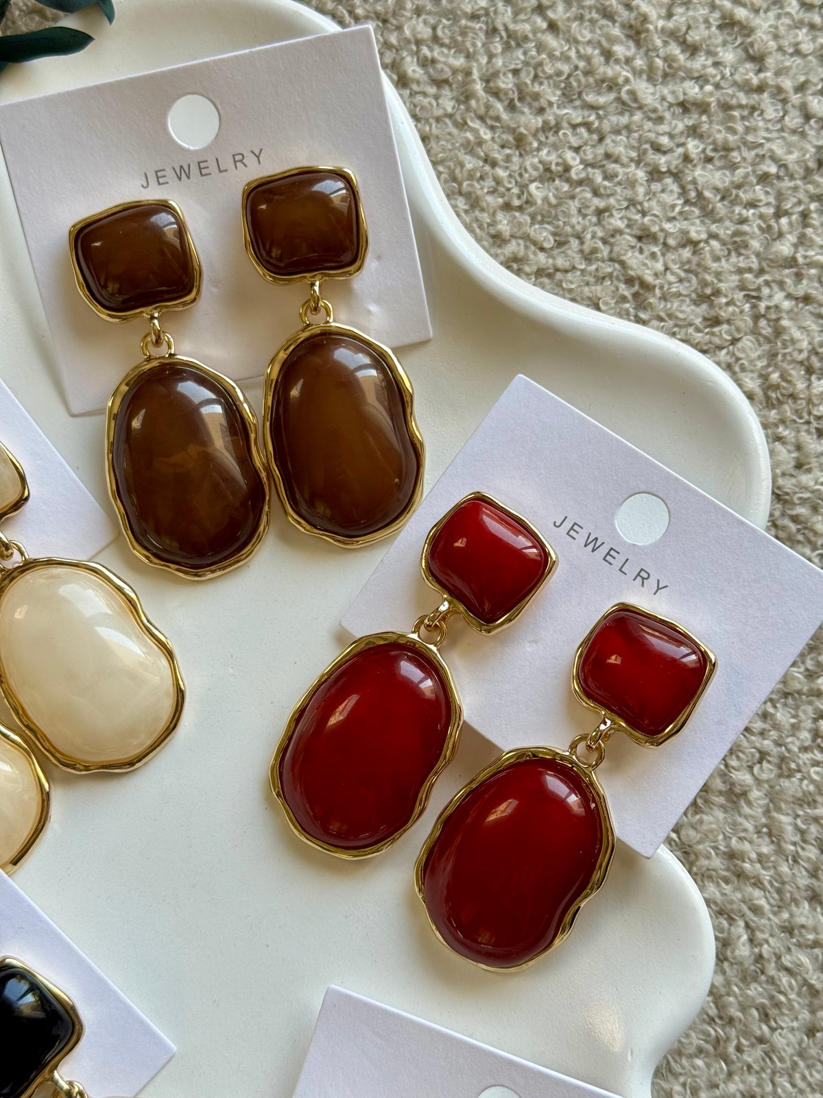Polished Stone Earrings