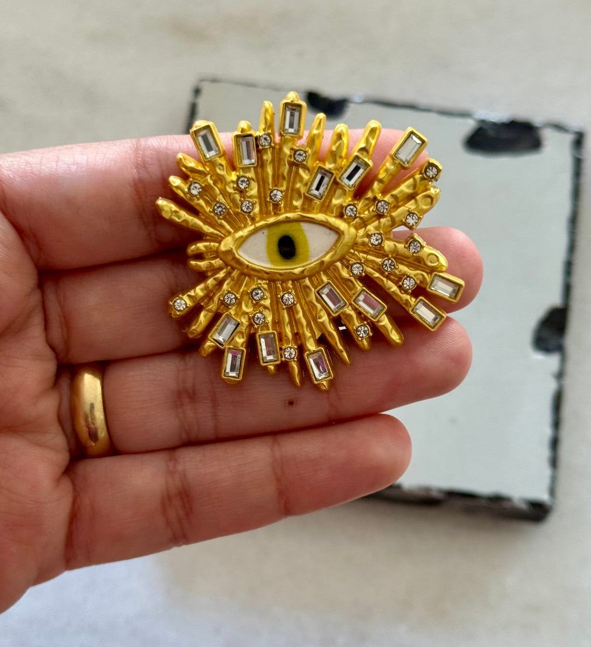Golden Petal Bloom Brooch