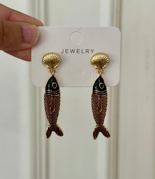 Sardine Charm Earrings