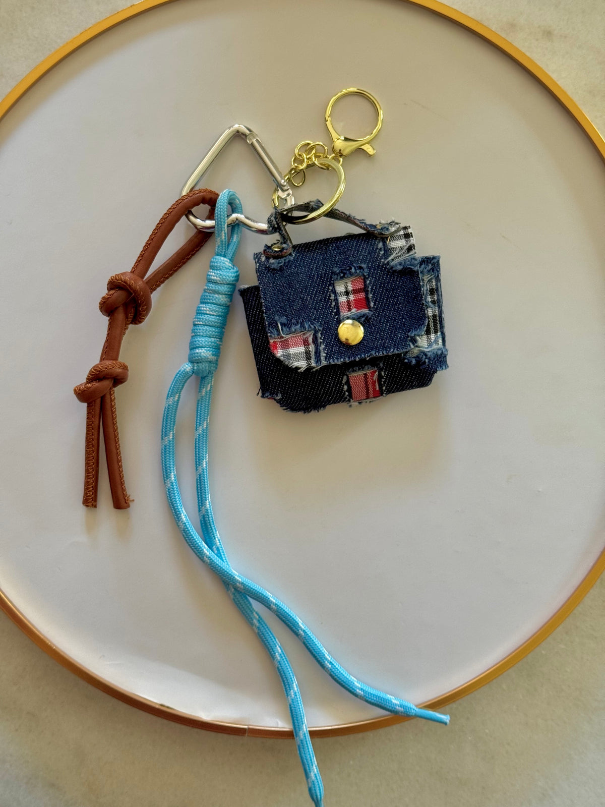 Denim Mini Bag Chain