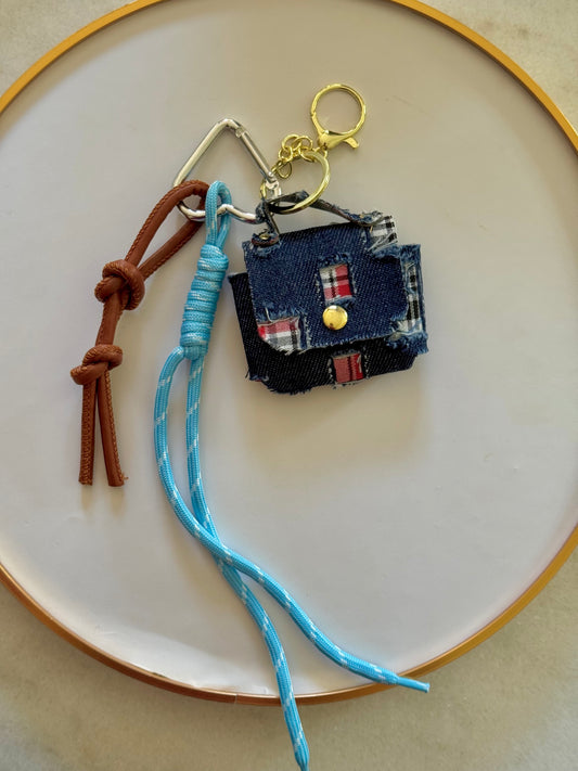 Denim Mini Bag Chain
