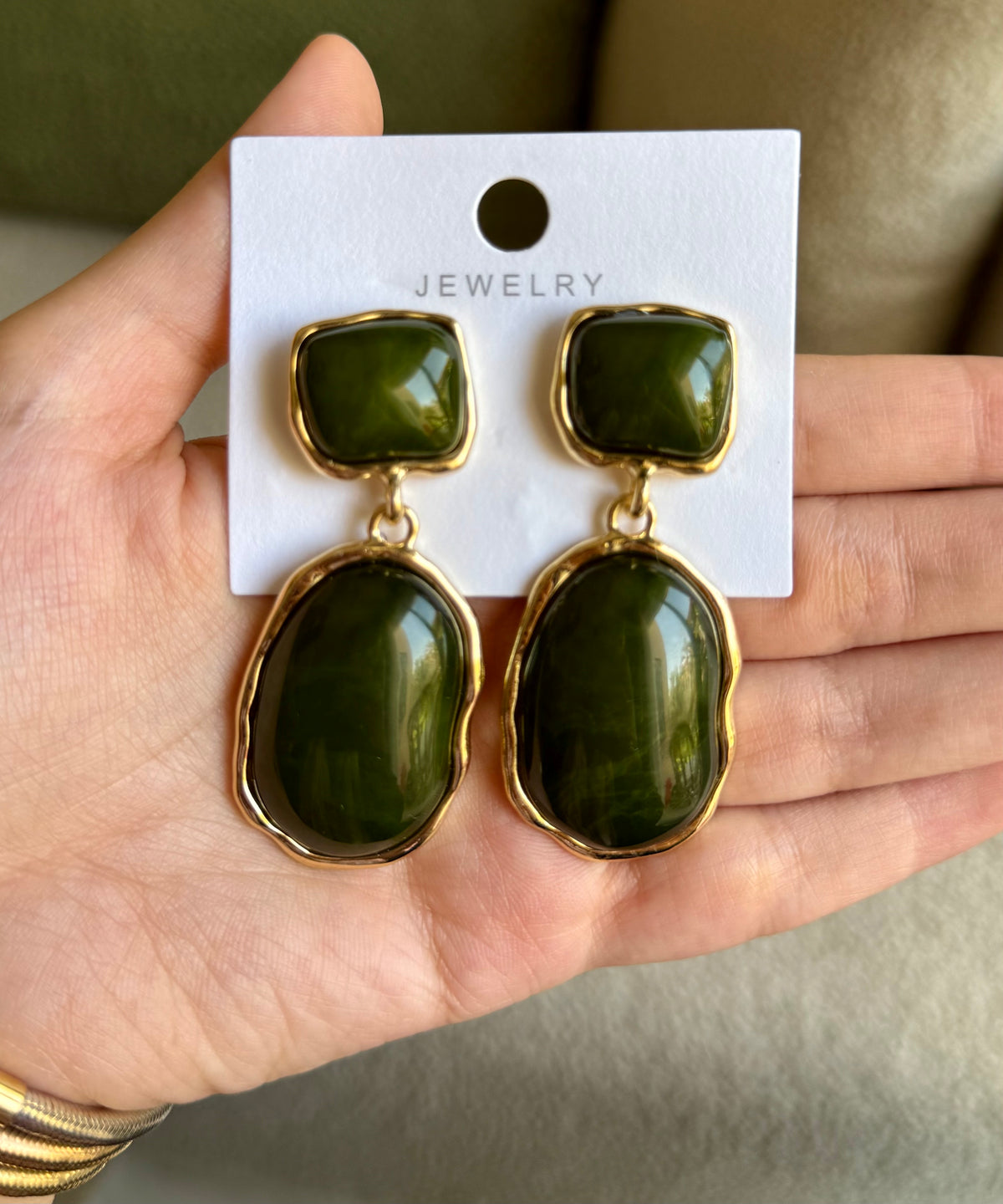 Polished Stone Earrings