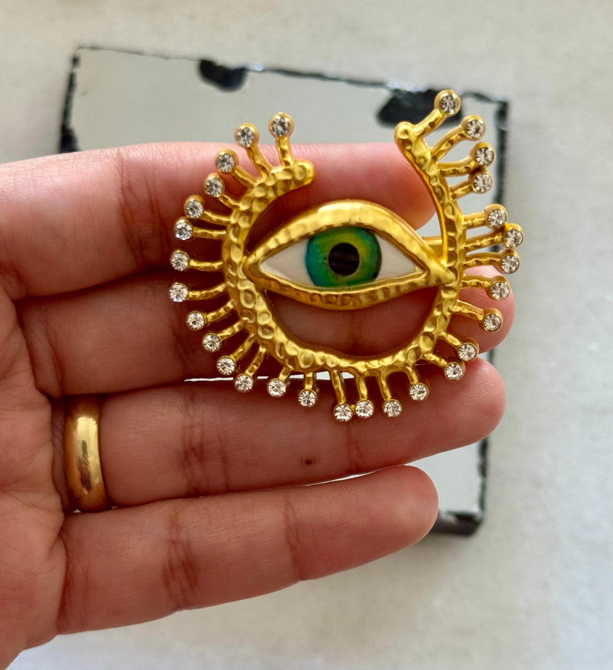Emerald Gaze Brooch