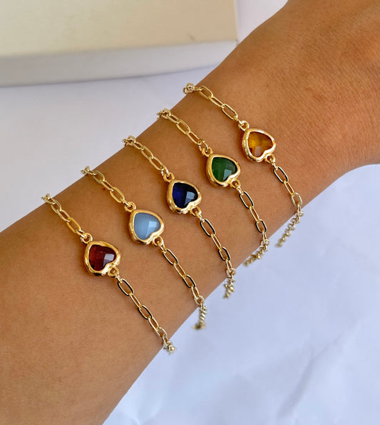 Crystal Heart Bracelet