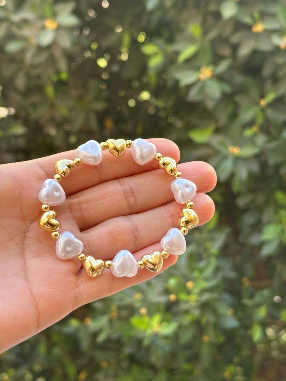 Pearl Heart Bracelet
