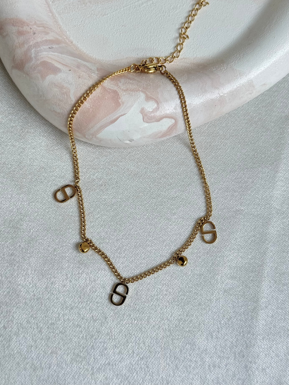 Geometric Drop Anklet