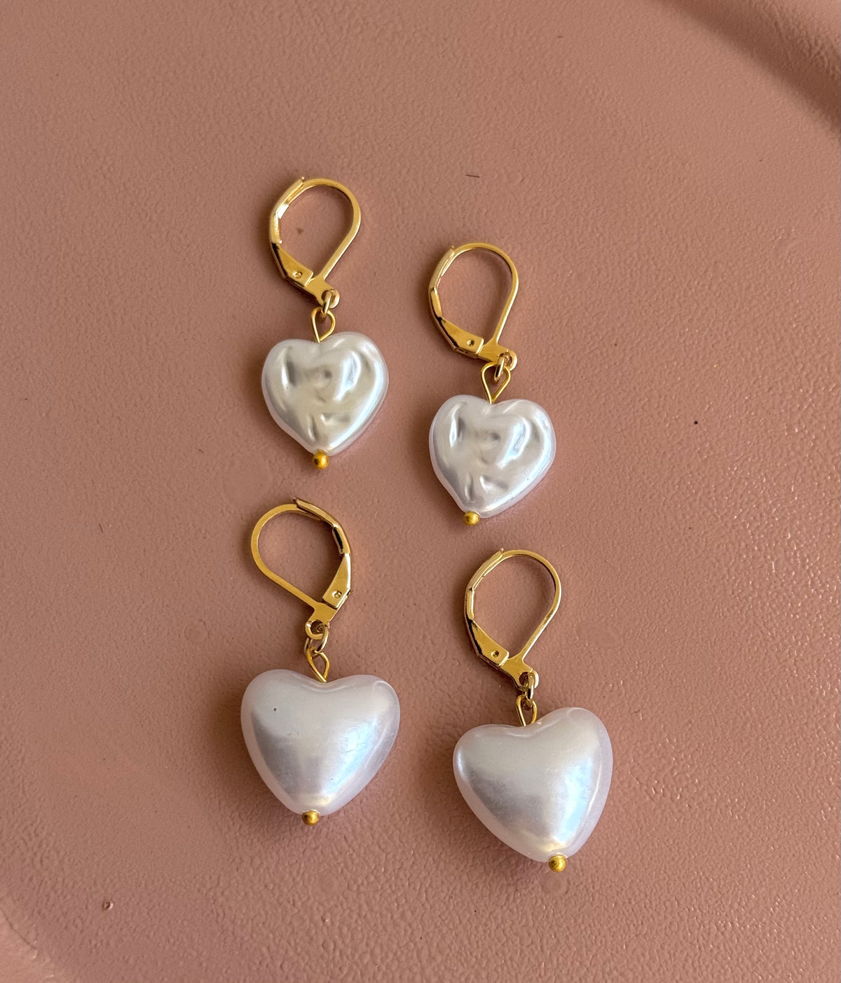 Pearl Heart Earrings