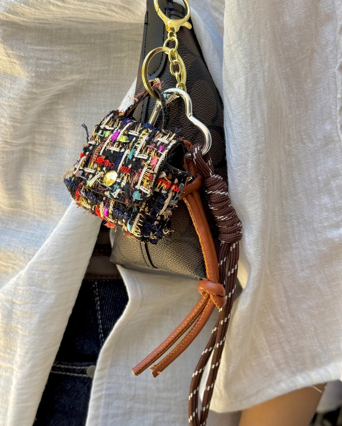 Tweed Mini Bag Chain