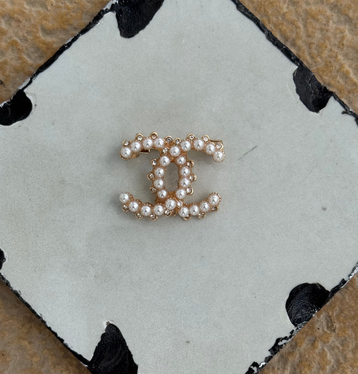 Pearl Emblem Brooch