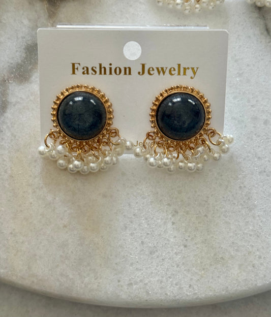 Midnight Pearl Earrings