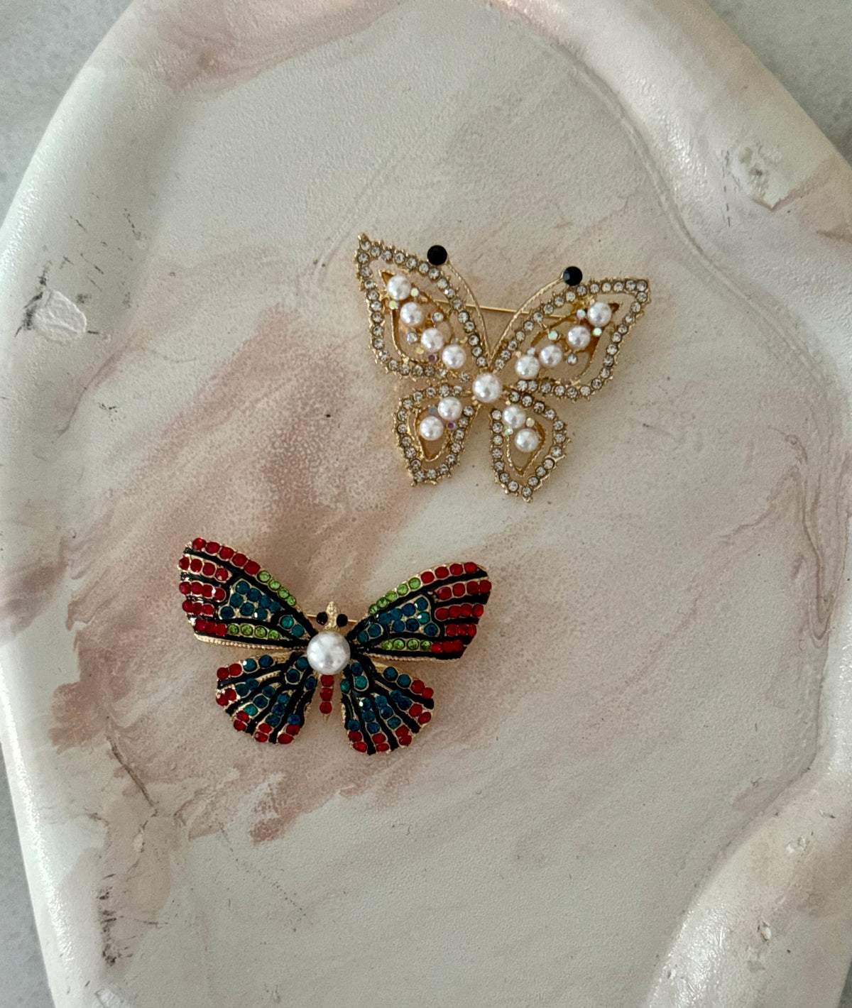 Flutter Pearl Brooch