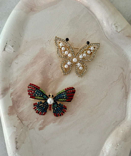 Flutter Pearl Brooch